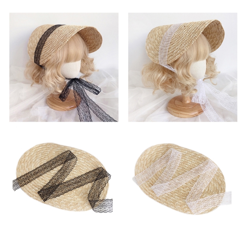 Women'S Victorian Accessories - French Style Victorian Bonnet Straw Cap