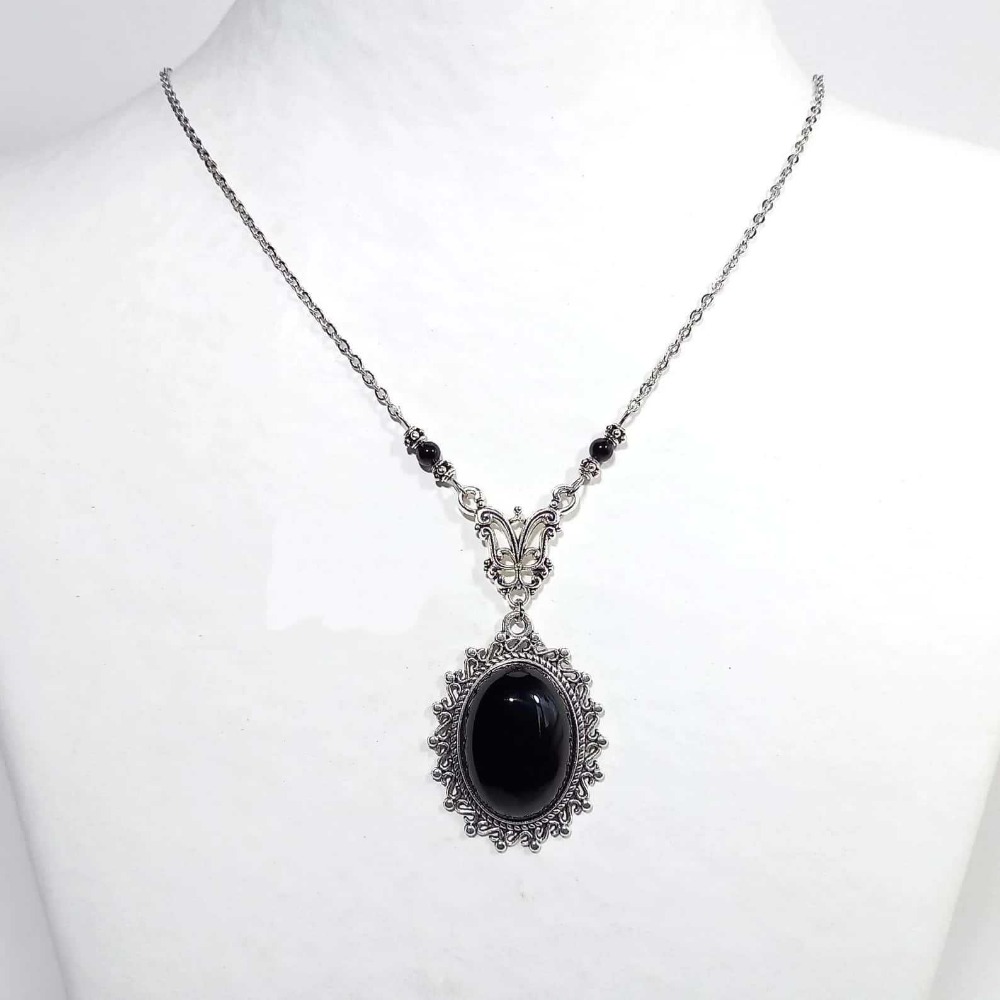Women'S Victorian Accessories - Victorian Gothic Silver Color Lacework Oval