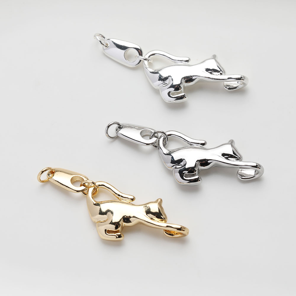 2PCS Dainty Animal Design Cat  - Charm Necklace Dainty 评论和价格