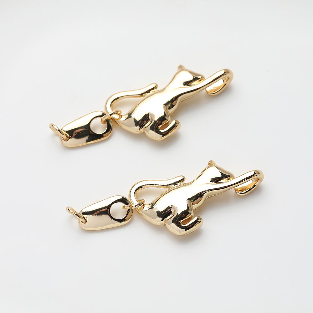 2PCS Dainty Animal Design Cat  - Charm Necklace Dainty 评论和价格