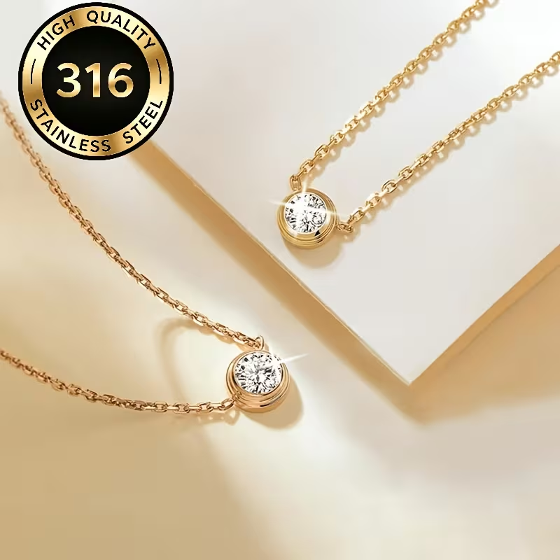 Gold Plated 18K Dainty Minimal - Charm Necklace Dainty 评论和价格