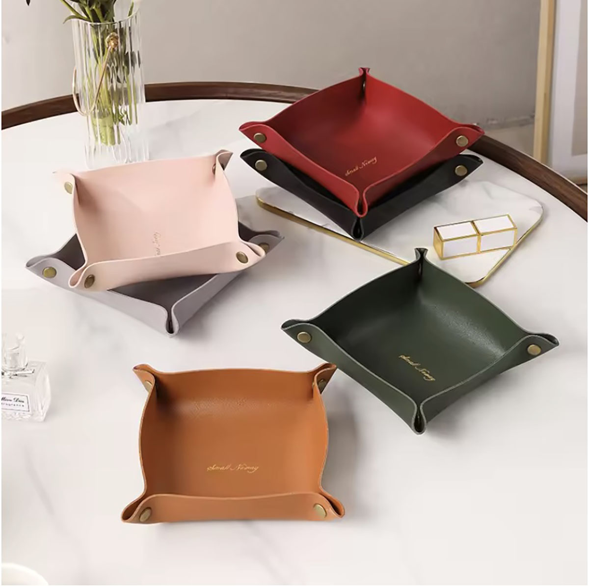 Nordic Style Leather Storage T - Women Accessories Organizer 评论和价格