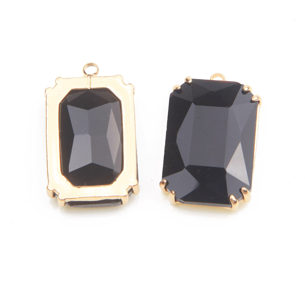 4PCS Dainty rectangle Faceted  - Charm Necklace Dainty 评论和价格