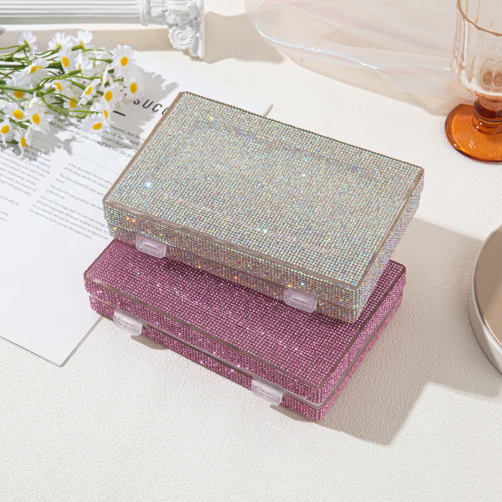 Luxury Shiny Rhinestone Storag - Women Accessories Organizer 评论和价格
