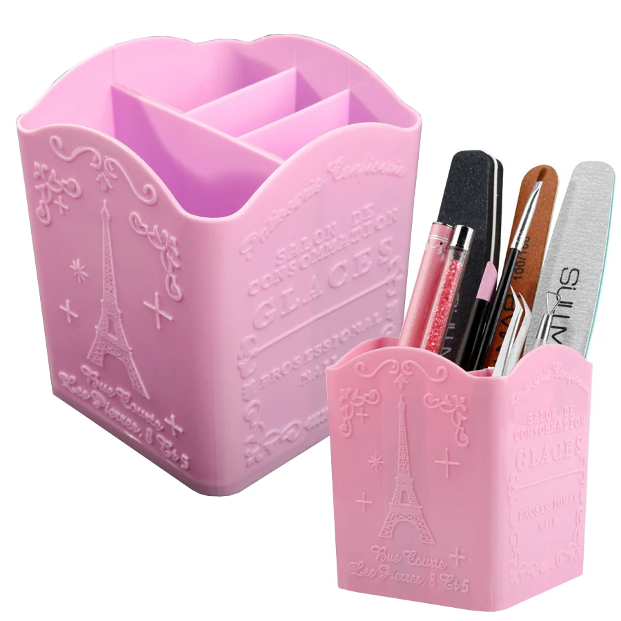4-Compartment Nail Art Brush H - Women Accessories Organizer 评论和价格