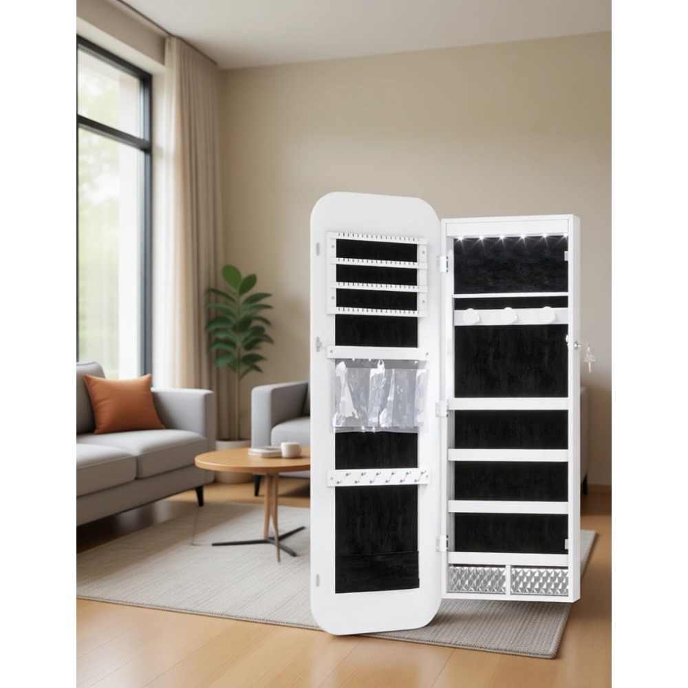 LED Lighted Jewelry Cabinet wi - Women Accessories Organizer 评论和价格