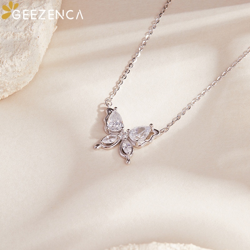 GEEZENCA 925 Sterling Silver C - Charm Necklace Dainty 评论和价格