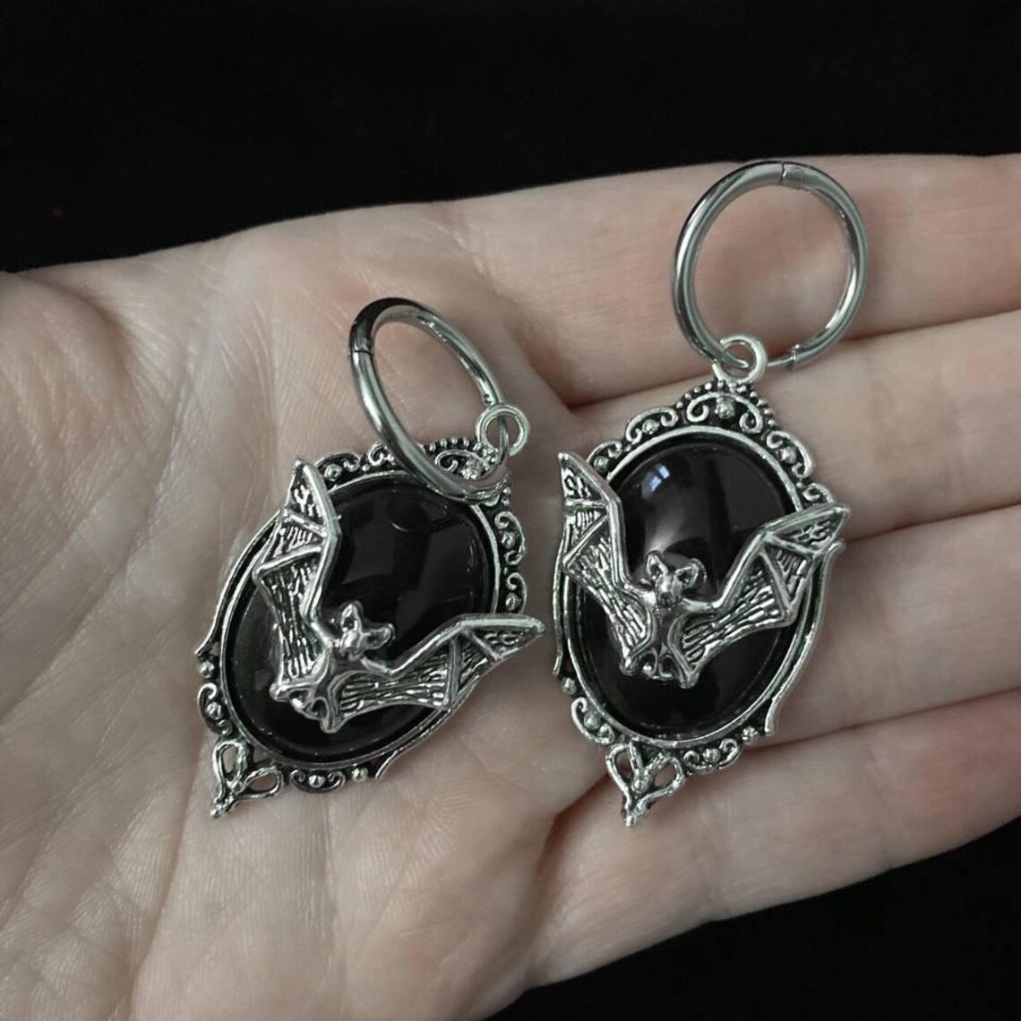 Vampire bat earrings,Gothic je - Women'S Victorian Accessories 评论和价格