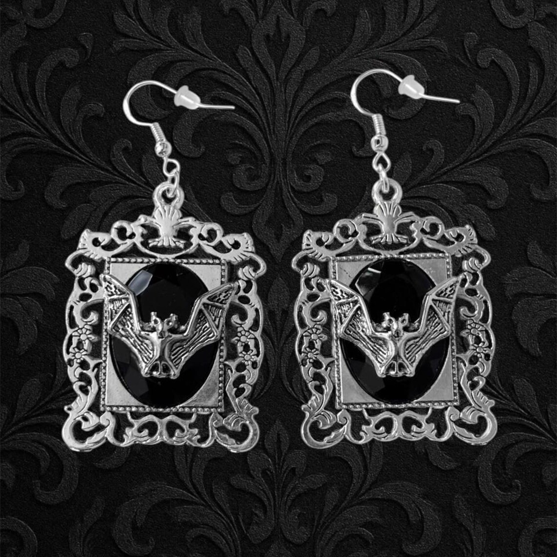 Vampire bat earrings,Gothic je - Women'S Victorian Accessories 评论和价格