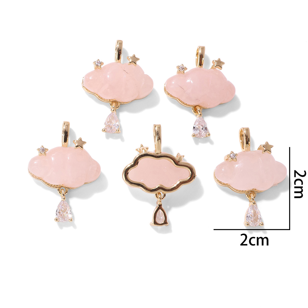 1PC Natural Stone Quartz Penda - Charm Necklace Dainty 评论和价格