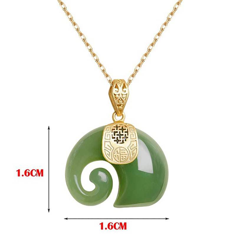 Boutique Natural Stone Hetian  - Charm Necklace Dainty 评论和价格