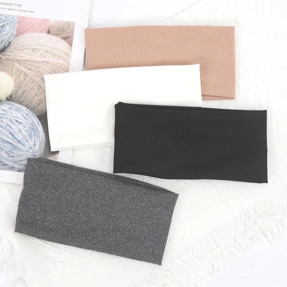 Wide Hair Bands Solid Color El - Women'S Running Accessories 评论和价格
