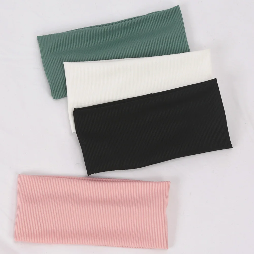 Wide Hair Bands Solid Color El - Women'S Running Accessories 评论和价格