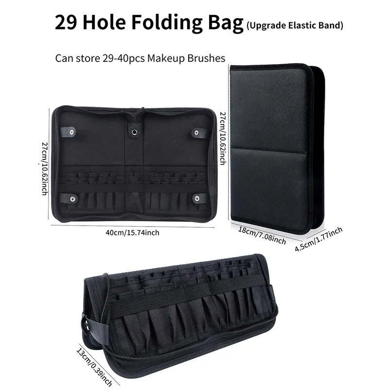 29/23 Holes Foldable Makeup Br - Women Accessories Organizer 评论和价格