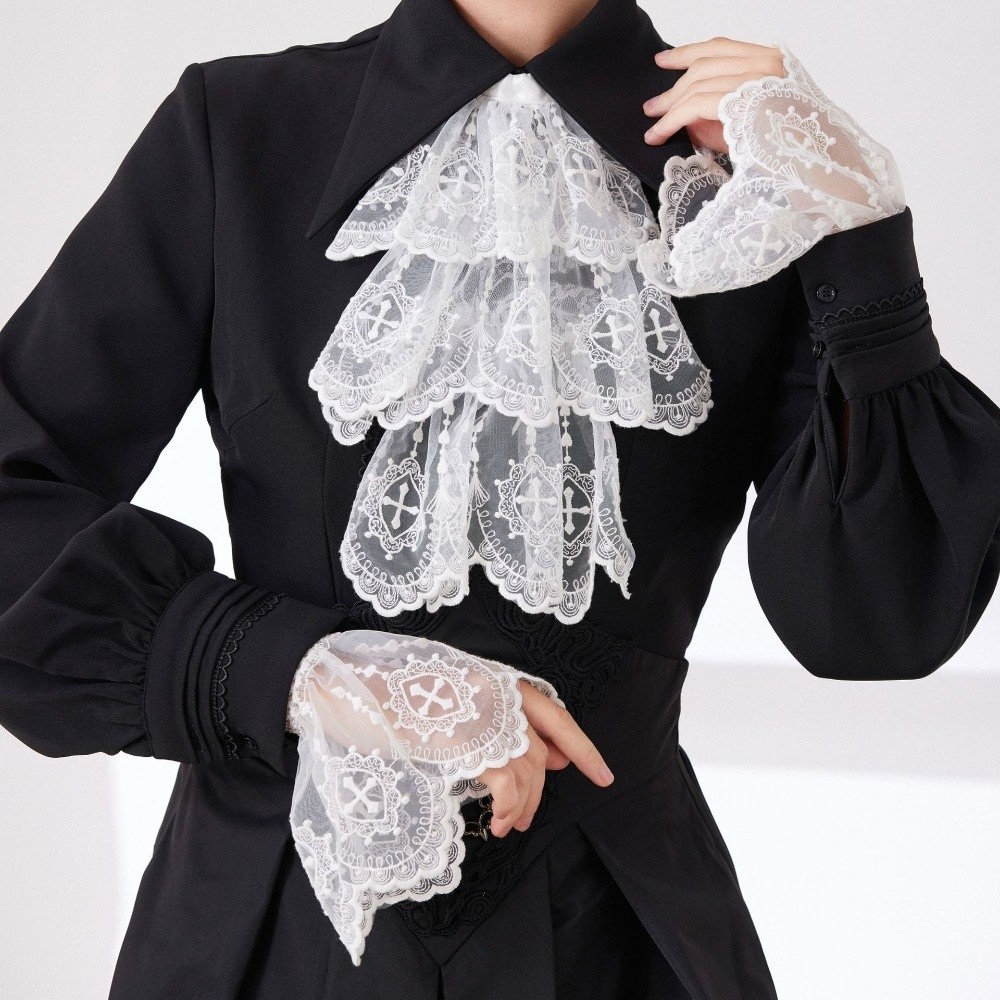 Victorian Style Lace Jabot Col - Women'S Victorian Accessories 评论和价格