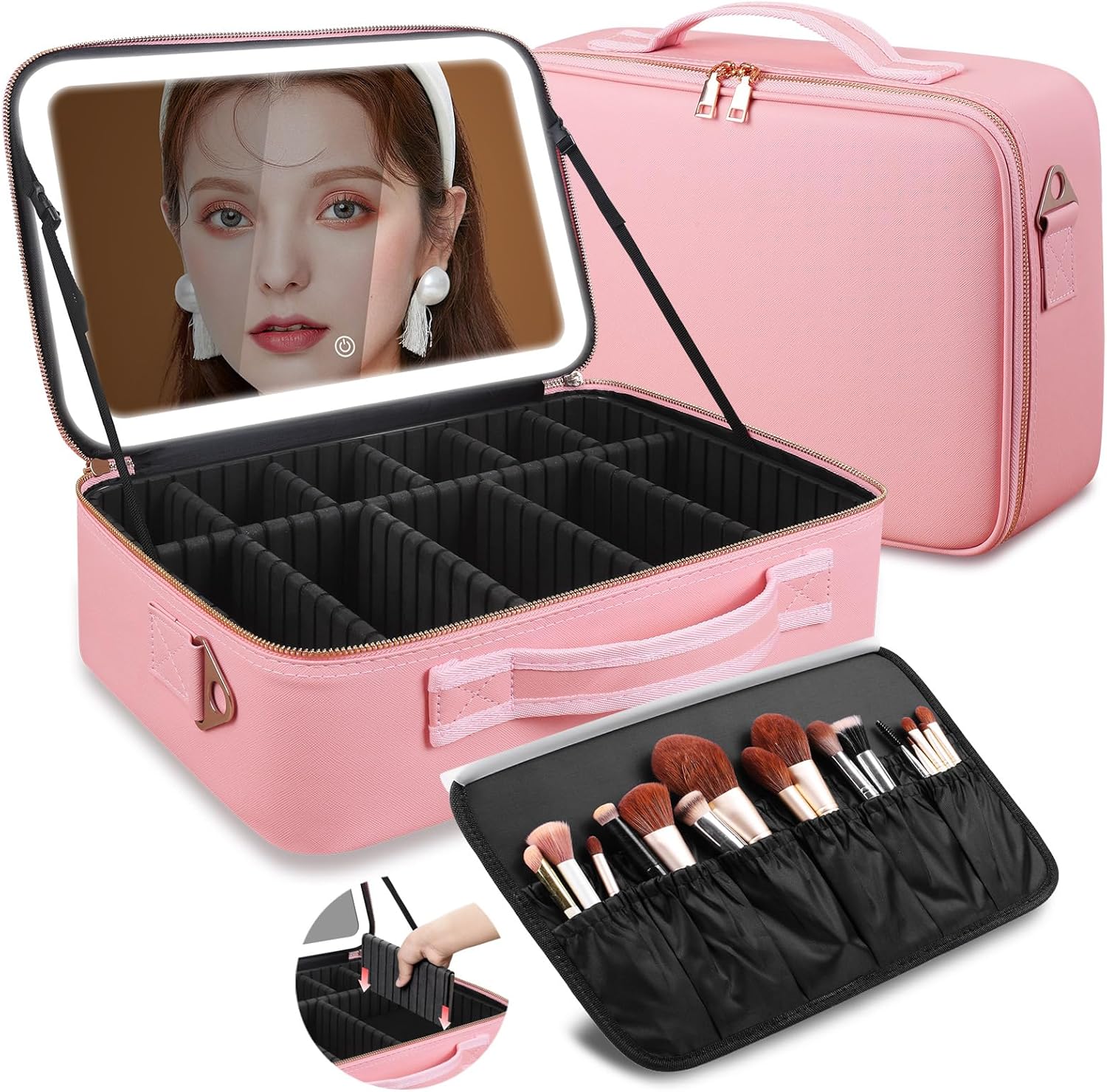 Large Capacity Makeup Bag 15'' - Women Accessories Organizer 评论和价格