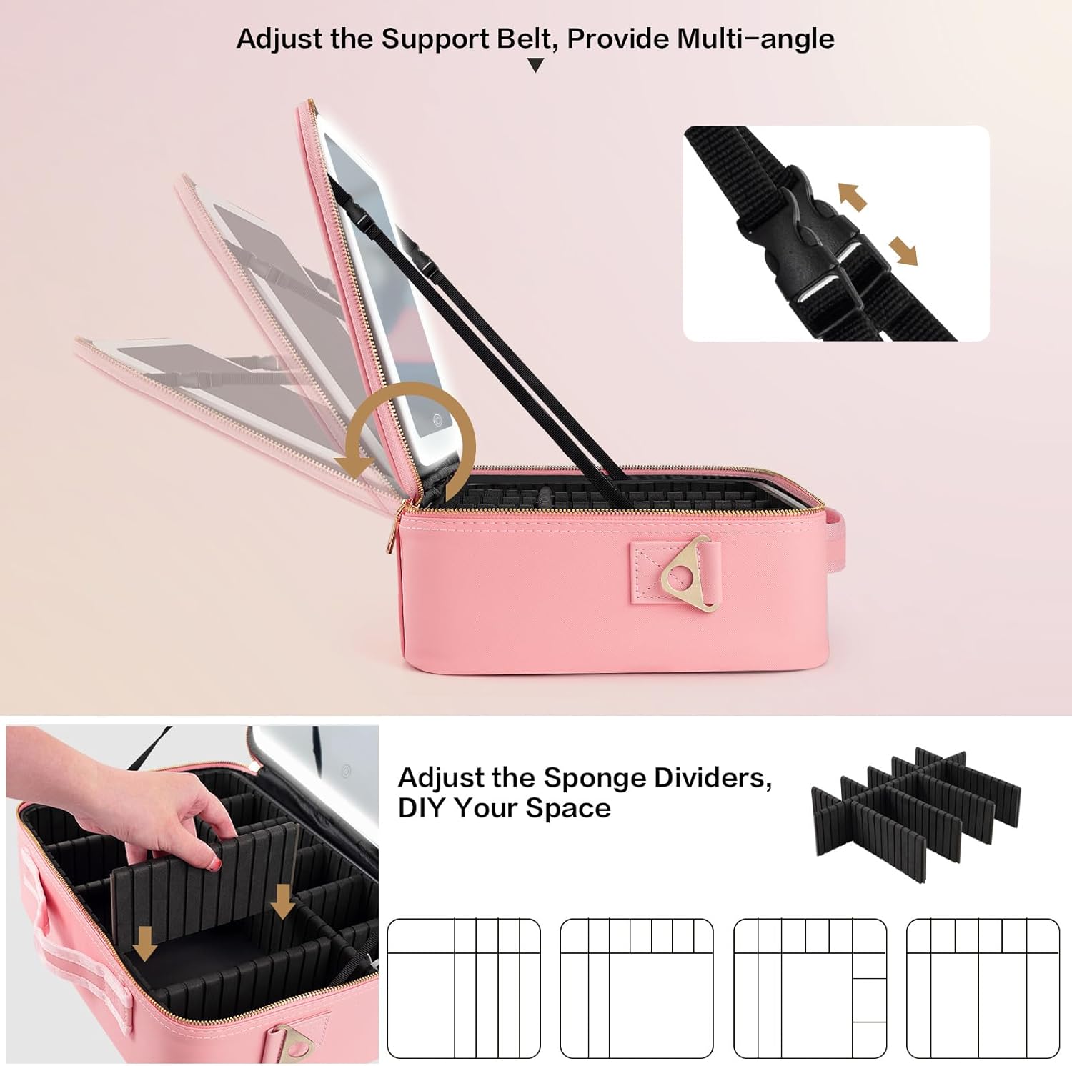 Large Capacity Makeup Bag 15'' - Women Accessories Organizer 评论和价格
